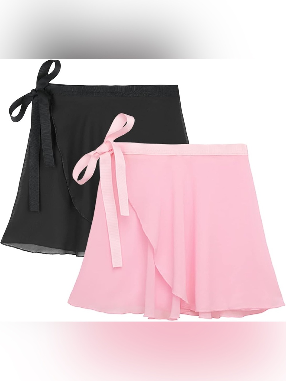 Bundle of two stelle wrap ballet skirts - black and pink - xxs